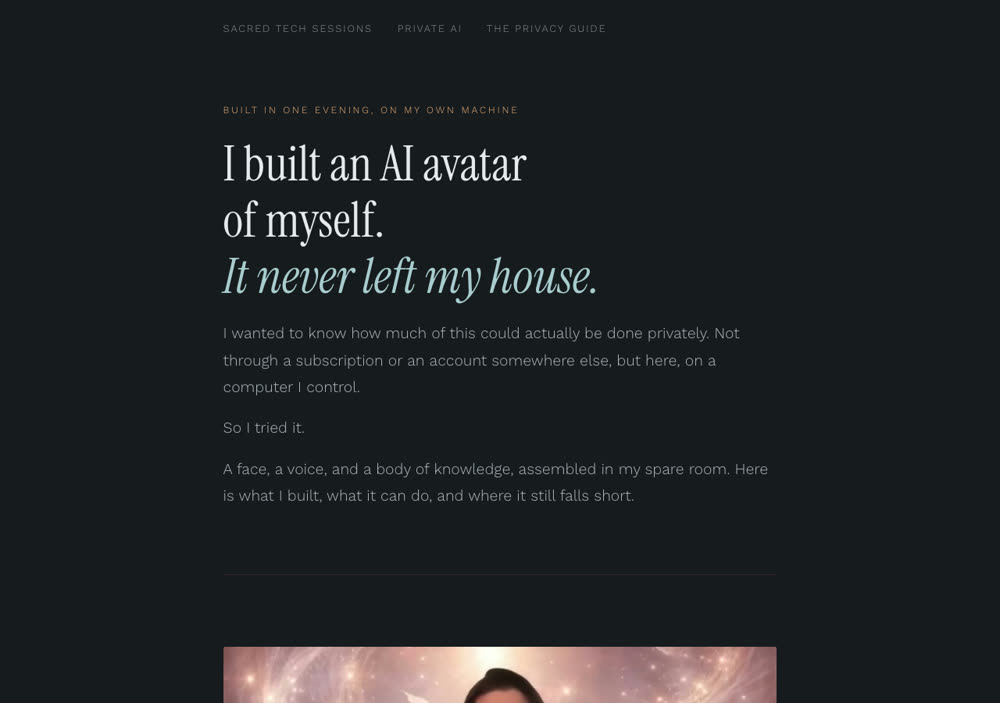 An AI avatar, built at home